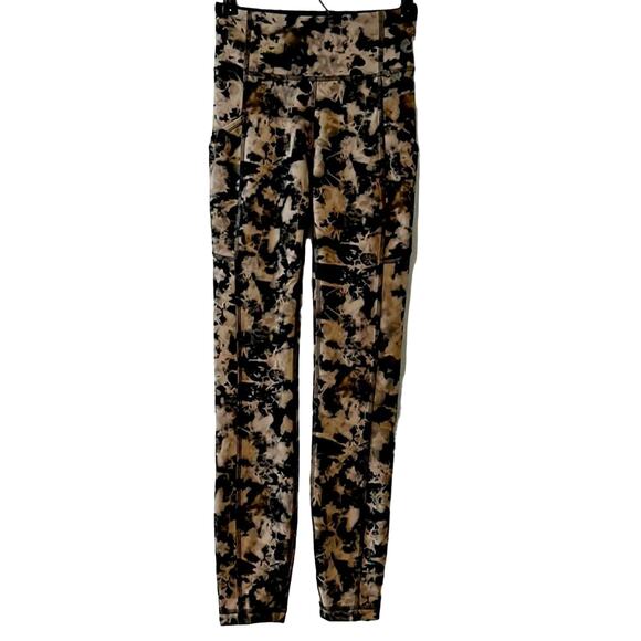 Lululemon Invigorate Black Tan Tie Dye High-Rise Leggings Size Women's 2 - Picture 1 of 5